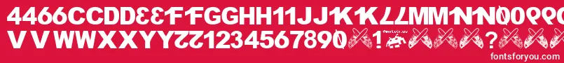 フォントH4xx0r.Fontvir.Us – 赤い背景に白い文字