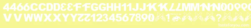 H4xx0r.Fontvir.Us Font – White Fonts on Yellow Background