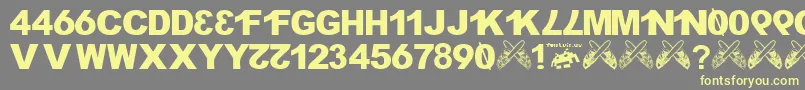 Шрифт H4xx0r.Fontvir.Us – жёлтые шрифты на сером фоне