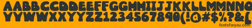 Wobbles1 Font – Black Fonts on Orange Background