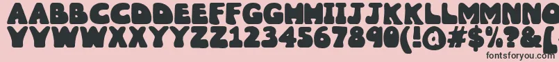 Wobbles1 Font – Black Fonts on Pink Background