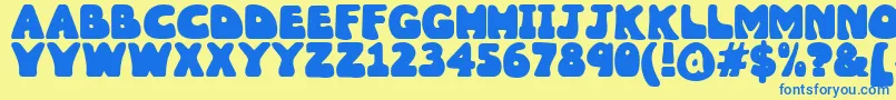 Подробнее о шрифте Wobbles1 Шрифт Wobbles1 – синие шрифты на жёлтом фоне