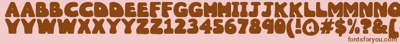 Шрифт Wobbles1 – коричневые шрифты на розовом фоне