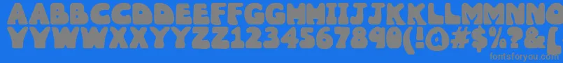 Wobbles1 Font – Gray Fonts on Blue Background