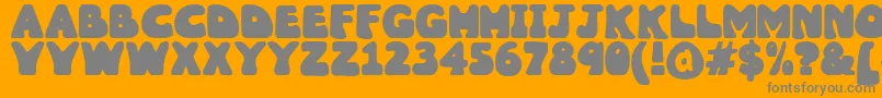 Шрифт Wobbles1 – серые шрифты на оранжевом фоне