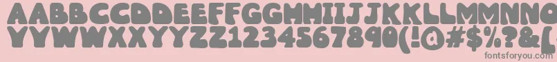 Więcej informacji o czcionce Wobbles1 Czcionka Wobbles1 – szare czcionki na różowym tle