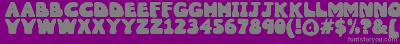 Wobbles1 Font – Gray Fonts on Purple Background