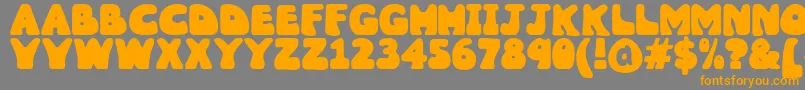 Wobbles1 Font – Orange Fonts on Gray Background
