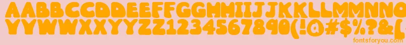 Lisätietoja Wobbles1-fontista Wobbles1-fontti – oranssit fontit vaaleanpunaisella taustalla