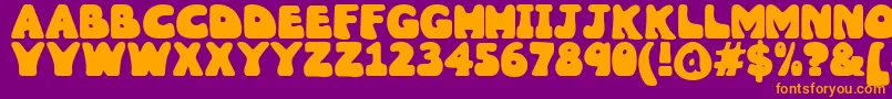 Wobbles1 Font – Orange Fonts on Purple Background