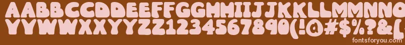 Wobbles1 Font – Pink Fonts on Brown Background