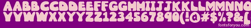 Wobbles1 Font – Pink Fonts on Purple Background