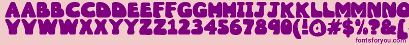 Wobbles1 Font – Purple Fonts on Pink Background