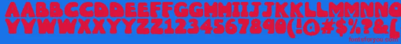 Шрифт Wobbles1 – красные шрифты на синем фоне