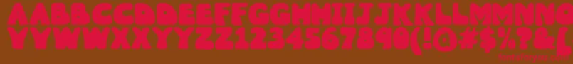 Wobbles1 Font – Red Fonts on Brown Background