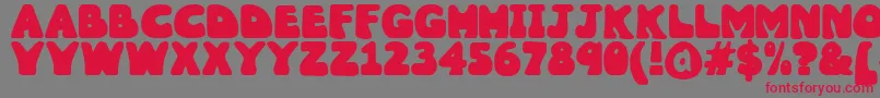 Wobbles1 Font – Red Fonts on Gray Background