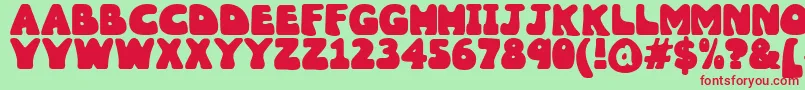 Wobbles1 Font – Red Fonts on Green Background