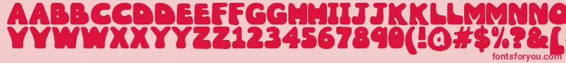Wobbles1 Font – Red Fonts on Pink Background