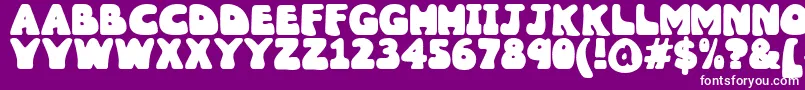 Wobbles1 Font – White Fonts on Purple Background