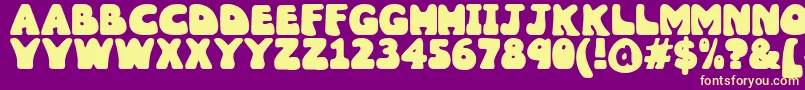 Wobbles1 Font – Yellow Fonts on Purple Background
