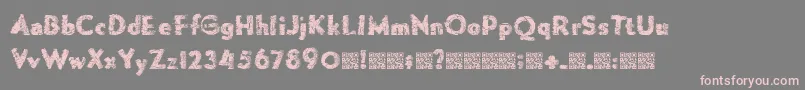 Forgemelt-Schriftart – Rosa Schriften auf grauem Hintergrund