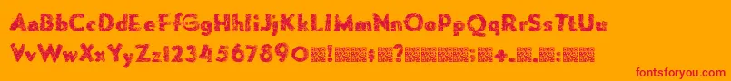 Forgemelt Font – Red Fonts on Orange Background