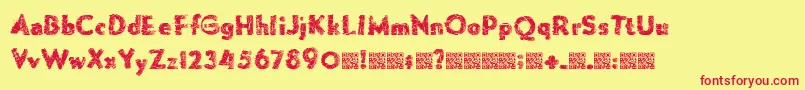 Forgemelt Font – Red Fonts on Yellow Background