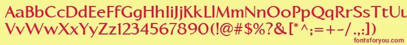 LinotypeapertoBold Font – Red Fonts on Yellow Background