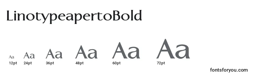 Размеры шрифта LinotypeapertoBold