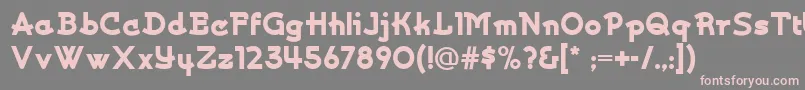 Шрифт Kurvaceousnf – розовые шрифты на сером фоне