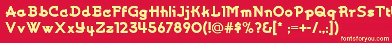 More about Kurvaceousnf Font Kurvaceousnf Font – Yellow Fonts on Red Background