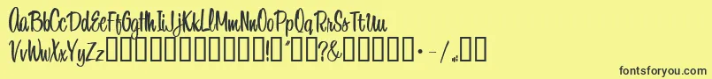 1BeansproutDna Font – Black Fonts on Yellow Background