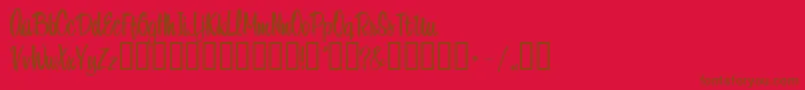 1BeansproutDna Font – Brown Fonts on Red Background