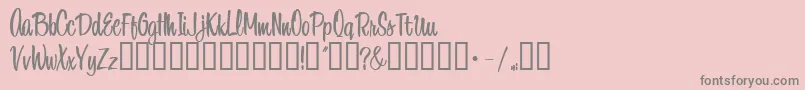 Więcej informacji o czcionce 1BeansproutDna Czcionka 1BeansproutDna – szare czcionki na różowym tle