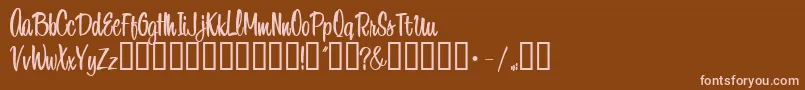 1BeansproutDna Font – Pink Fonts on Brown Background