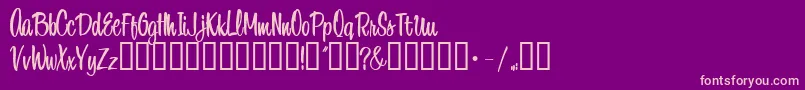 1BeansproutDna Font – Pink Fonts on Purple Background