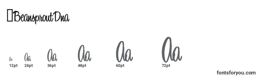 1BeansproutDna Font Sizes