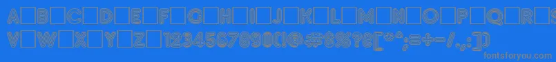 Insetf Font – Gray Fonts on Blue Background