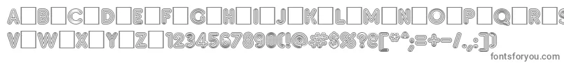 フォントInsetf – 白い背景に灰色の文字