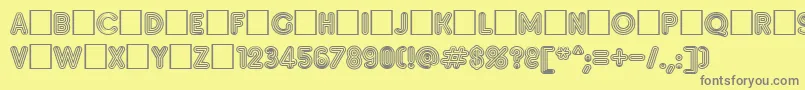 Insetf Font – Gray Fonts on Yellow Background