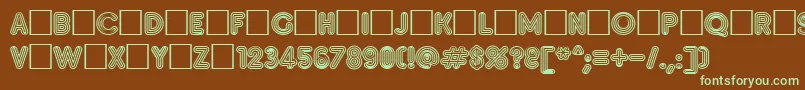 Insetf Font – Green Fonts on Brown Background