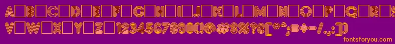 Insetf Font – Orange Fonts on Purple Background