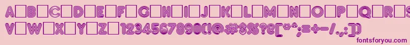 Insetf Font – Purple Fonts on Pink Background