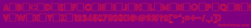 Insetf Font – Red Fonts on Purple Background