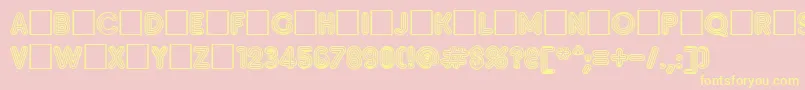 Insetf Font – Yellow Fonts on Pink Background