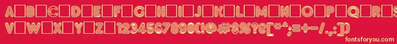 Insetf Font – Yellow Fonts on Red Background