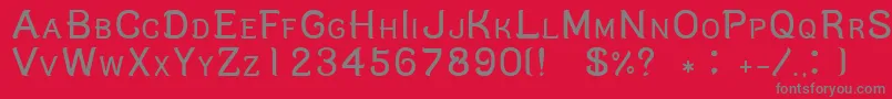 C9 Font – Gray Fonts on Red Background