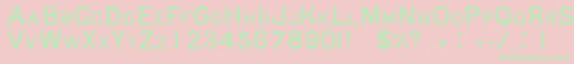 C9 Font – Green Fonts on Pink Background