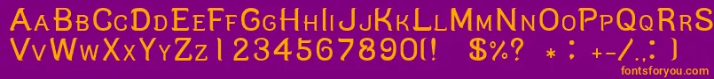 C9 Font – Orange Fonts on Purple Background