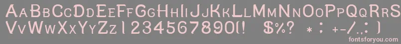 C9 Font – Pink Fonts on Gray Background